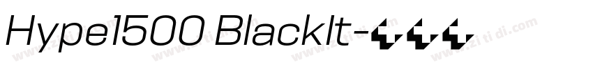 Hype1500 BlackIt字体转换